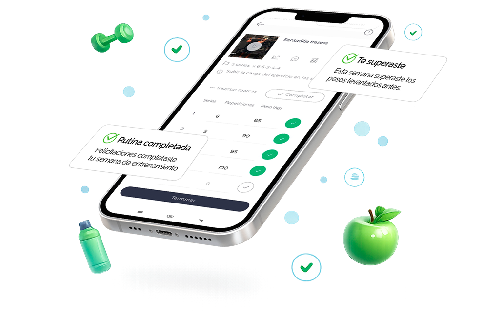 App de VD Training con seguimiento de rutinas y progreso